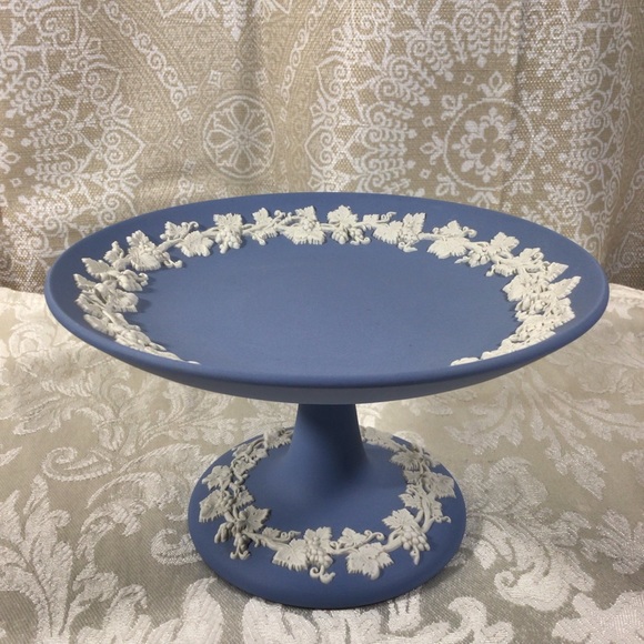 Wedgwood Other - Wedgwood Blue Jasperware Pedestal Dish - Made in England